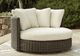 Signature Design by Ashley® Kimora Beige/Dark Brown Aluminum/Fabric/Resin Outdoor Swivel Lounge Chair-4