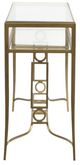 Magnussen Home® Lorena Glass Top Rectangular Sofa Table with Burnished Brass Base-3
