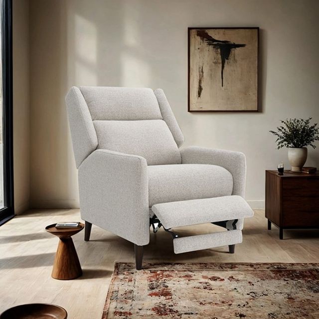 Furniture of America® Psyche Beige Pushback Recliner-3