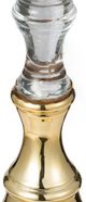 A & B Home Camden Clear/Gold Candlestick Holder-2