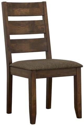 Coaster® Alston 2-Piece Knotty Nutmeg/Grey Side Chairs