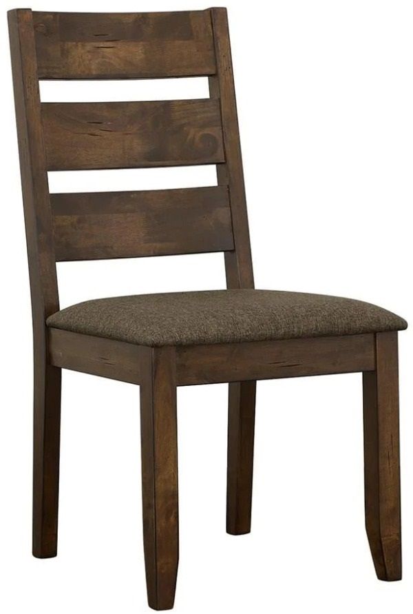 Coaster® Alston 2-Piece Knotty Nutmeg/Grey Side Chairs-0