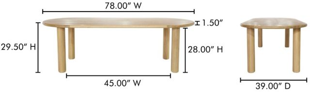 Moe's Home Collection Milo Natural Small Dining Table-2