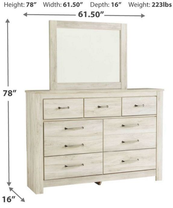 Signature Design by Ashley® Bellaby Whitewash Dresser and Mirror-3