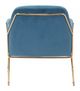 Zuo® Nadir Blue and Gold Arm Chair-3