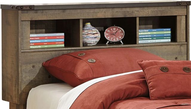 Signature Design by Ashley® Trinell Rustic Brown Twin Bookcase Headboard-0