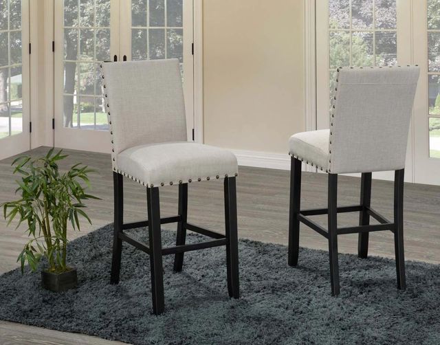 Brassex Inc. Avery 2-Piece Beige 29'' Bar Stool Set-1