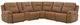 Liberty Furniture Callihan 6-Piece York Butternut Leather Power Reclining Curved Sectional-0
