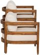 Linon Surfside 2-Piece Beige/Brown Acacia/Fabric Outdoor Club Chairs-3