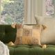 Nourison Home™ Mina Victory Vintage Pillow Beige Floral Checkers 18"x18" Throw Pillow-3