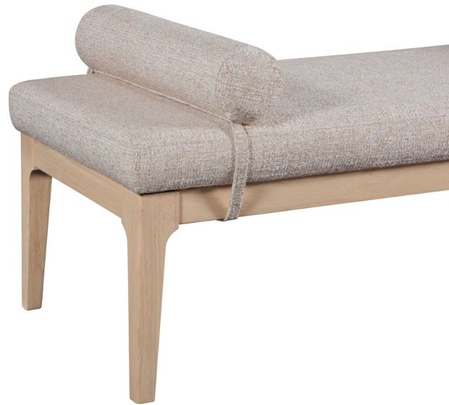 Meridian Furniture Priscilla Beige/Natural Upholstered Bench-4