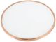 ACME Furniture Alivia White Frosted Glass Top Coffee Table with Rose Gold Base-3