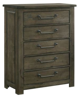 front view of the Elements International Maverick Antique Gray Chest