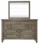 Liberty Furniture Americana Farmhouse Dusty Taupe Dresser and Mirror Set-2
