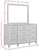 Elements International Beaumont Merlot Dresser and Mirror-3