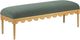 TOV Furniture Oodle Green/Natural Bench-0