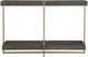 Uttermost® Taja Dark Walnut Console Table with Brushed Brass Frame-3