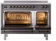 Ilve® Nostalgie II Series 48" Graphite Matte Pro Style Induction Range-2