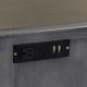 StyleCraft Vintage Gray 1-Drawer Side Table with Door-2