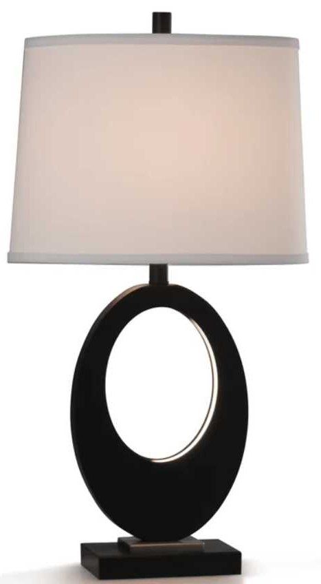 Stylecraft Fabian Black/White Table Lamp-1