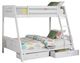 Furniture of America® Emilee White Twin/Full Bunk Bed-0