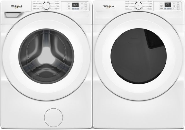 Whirlpool® White Front Load Washer & Gas Dryer Laundry Pair-0