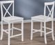Titus Furniture Set of 2 White Bar Stools-0