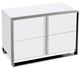 VIG Furniture Nova Domus Francois Stainless Steel/White Nightstand-0