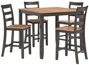 Signature Design by Ashley® Gesthaven 5-Piece Brown/Natural Counter Table Set