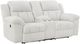 Signature Design by Ashley® Frohn Snow Manual Double Reclining Loveseat with Console-1