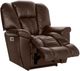 La-Z-Boy® Maverick Dark Chocolate Leather Power Rocking Recliner with Headrest-3