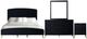 New Classic® Home Furnishings Kailani 4-Piece Black California King Panel Bedroom Set-0
