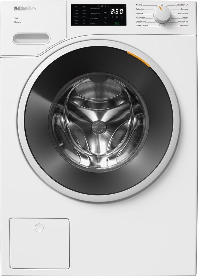 Miele W1 White Edition 2.26 Cu. Ft. Lotus White Front Load Washer with SoftSteam-0