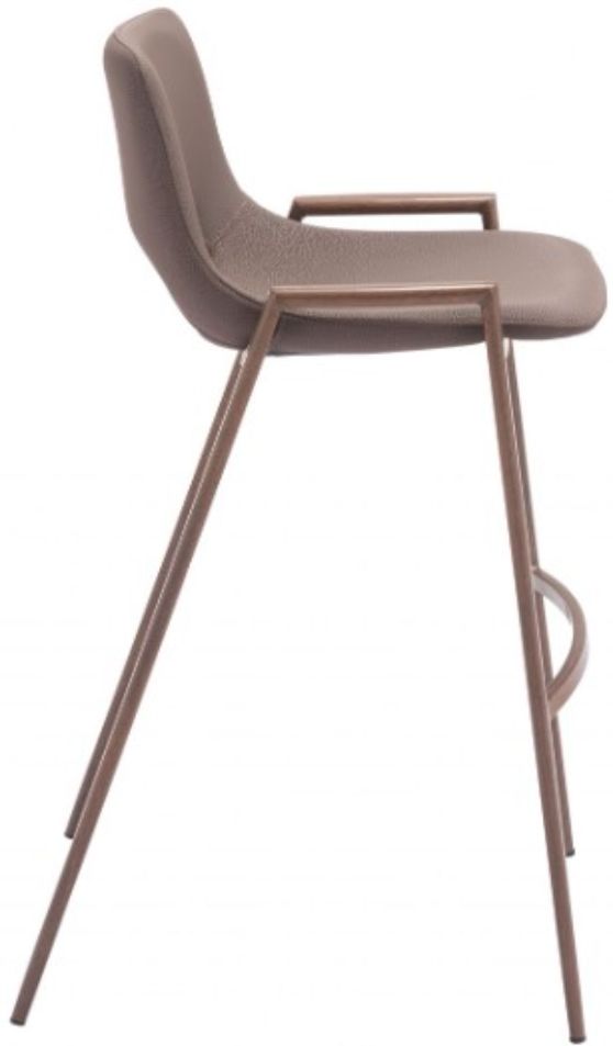 Zuo® Modern Desi Brown/Walnut Barstool-2