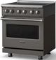 Viking® 5 Series 30" Damascus Gray Pro Style Induction Range with Polished Chrome Trim-3