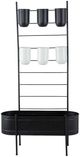 A & B Home Black Multi-Tiered Plant Stand with Buckets and Trough-1