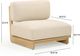 TOV Furniture Reavan Cream/Light Teak Fabric/Wooden Outdoor Lounge Chair-2