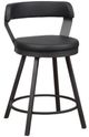 Homelegance® Appert Black/Dark Gray Swivel Counter Height Chair-0