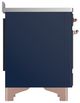 Ilve® Majestic III 48" Midnight Blue Pro Style Induction Range with Solid Door and Copper Trim-3