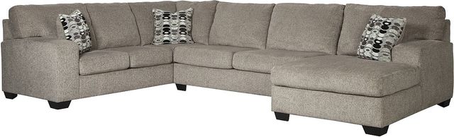 Signature Design by Ashley® Ballinasloe 3-Piece Platinum Right-Arm Facing Chaise Sectional