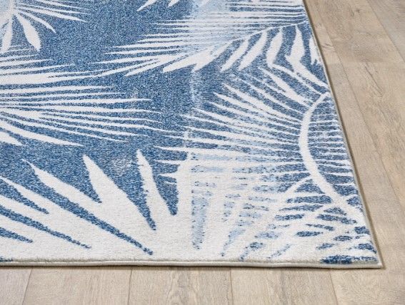 KAS Rugs Stella Blue Palms 5'x8' Area Rug-1