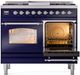Ilve® Nostalgie II Series 40" Midnight Blue Pro Style Dual Fuel Range-3