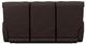La-Z-Boy® Cassian Walnut Leather Power Reclining Sofa with Headrest-4