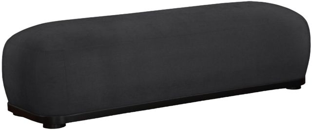 Meridian Furniture Calum Black Chenille Fabric Bench-0