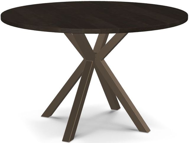 Amisco Customizable Asterisk 48" Round Table with Starburst Metal Stand-0