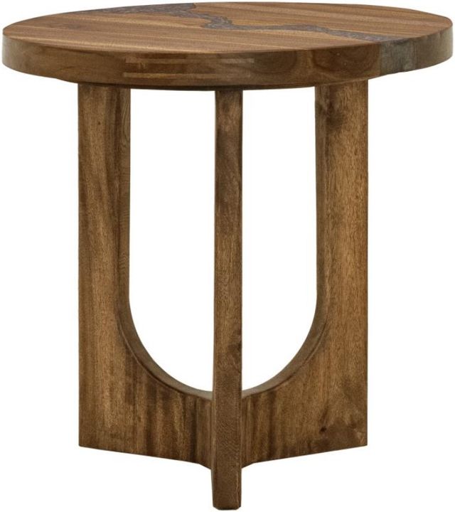 International Furniture Direct Silver Brown End Table-0