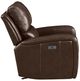 New Classic® Home Furnishings Linton Brown Leather Glider Recliner Chair with Power Footrest-2