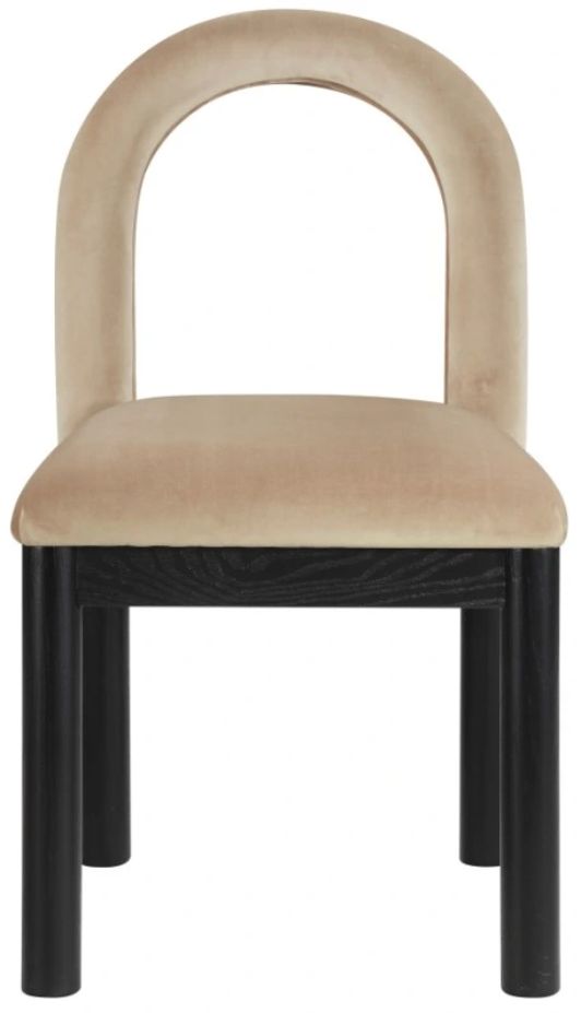 Meridian Furniture Conrad Beige/Black Upholstered Dining Chair-1