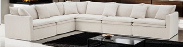 Furniture of America® Crayford 4-Piece Taupe L-Shape Sectional-1