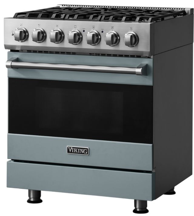 Viking® 3 Series 30" November Sky Pro Style Dual Fuel Range-3